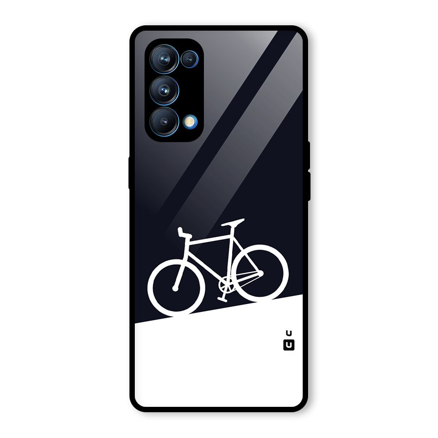 Bicycle Minimal Art Glass Back Case for Oppo Reno5 Pro 5G