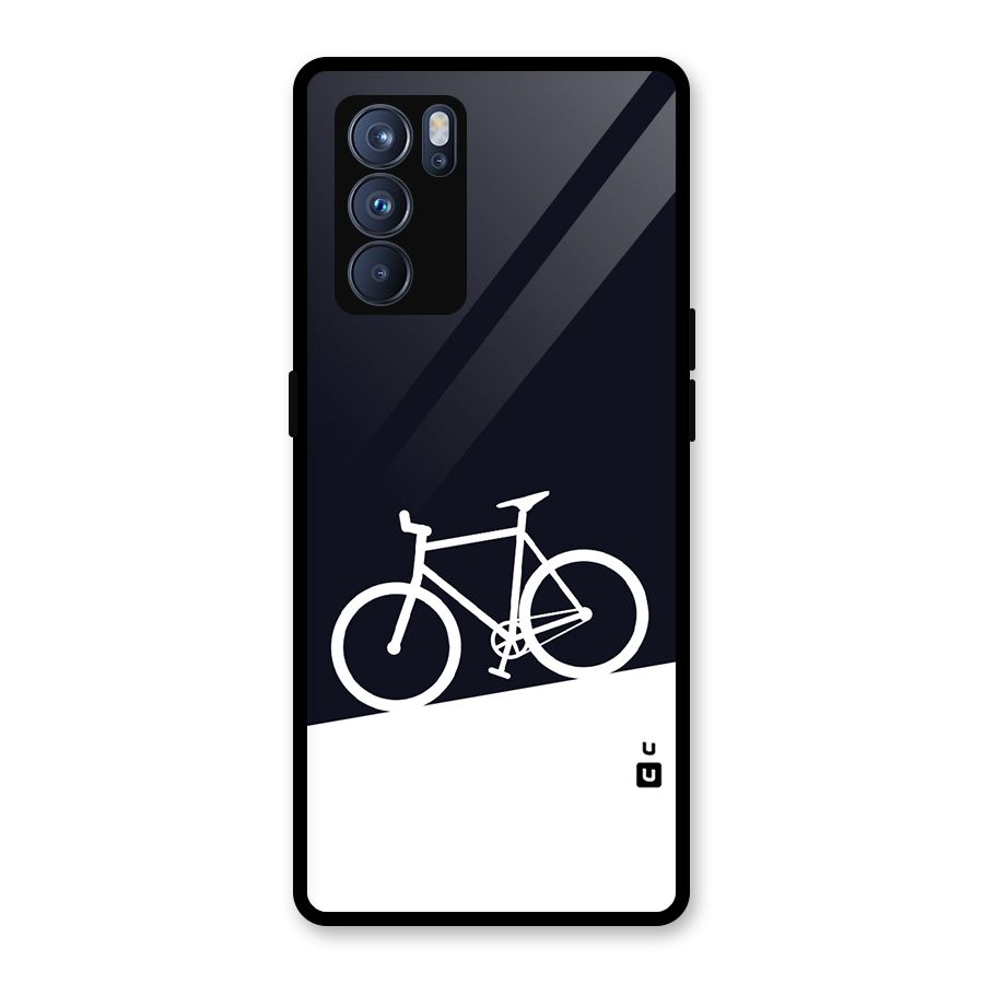 Bicycle Minimal Art Glass Back Case for Oppo Reno6 Pro 5G
