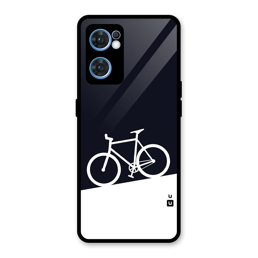 Bicycle Minimal Art Glass Back Case for Oppo Reno7 5G
