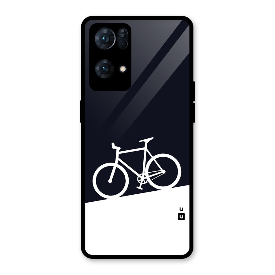 Bicycle Minimal Art Glass Back Case for Oppo Reno7 Pro 5G