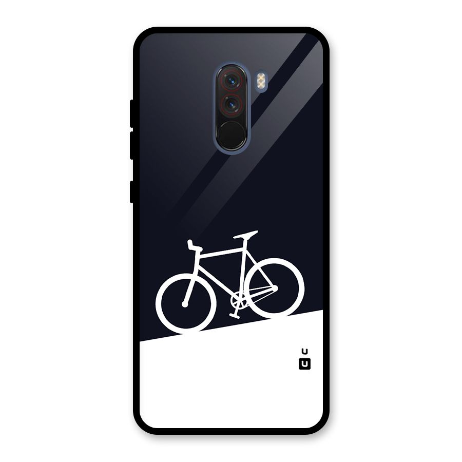 Bicycle Minimal Art Glass Back Case for Poco F1