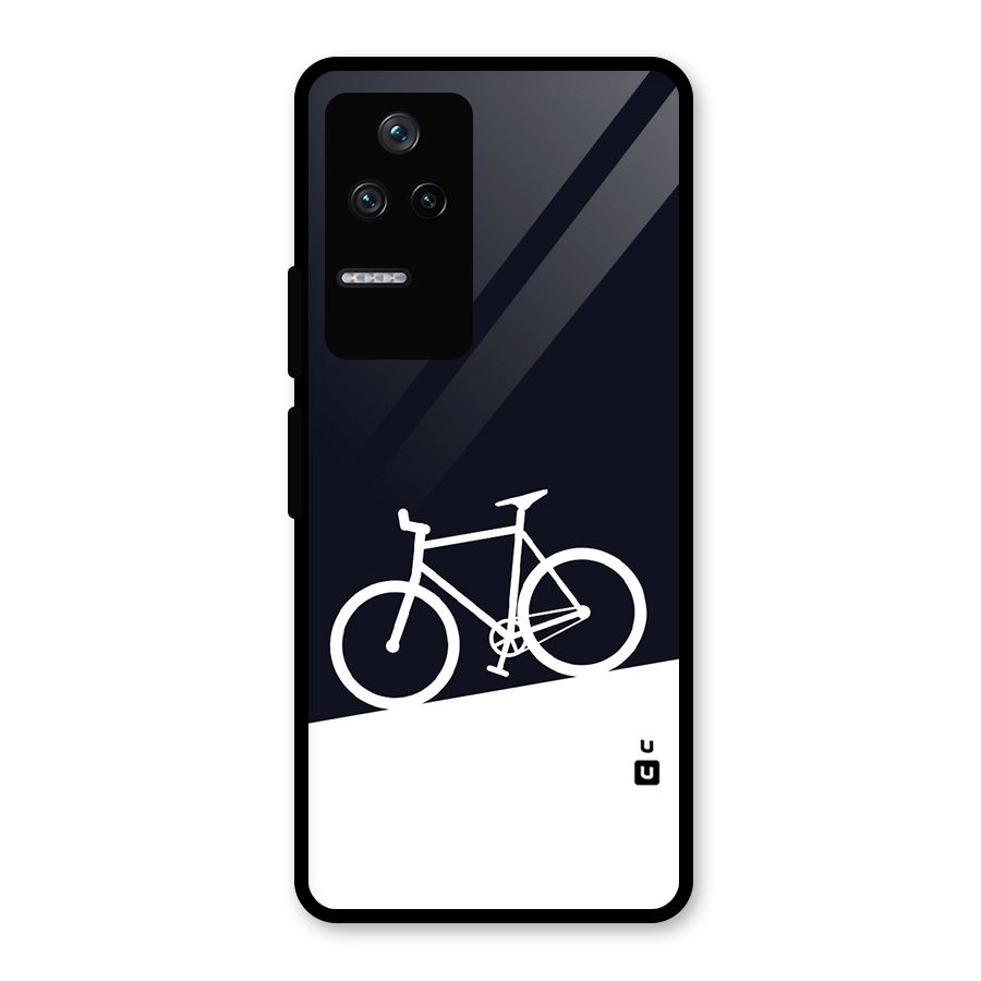Bicycle Minimal Art Glass Back Case for Poco F4 5G