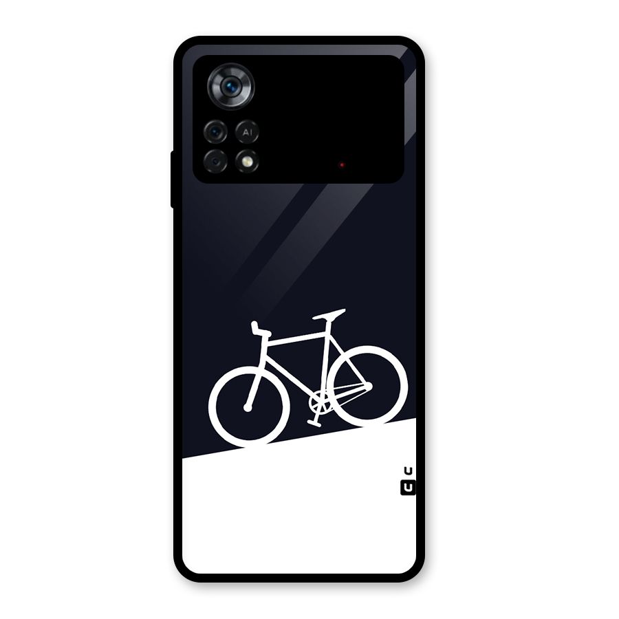 Bicycle Minimal Art Glass Back Case for Poco X4 Pro 5G