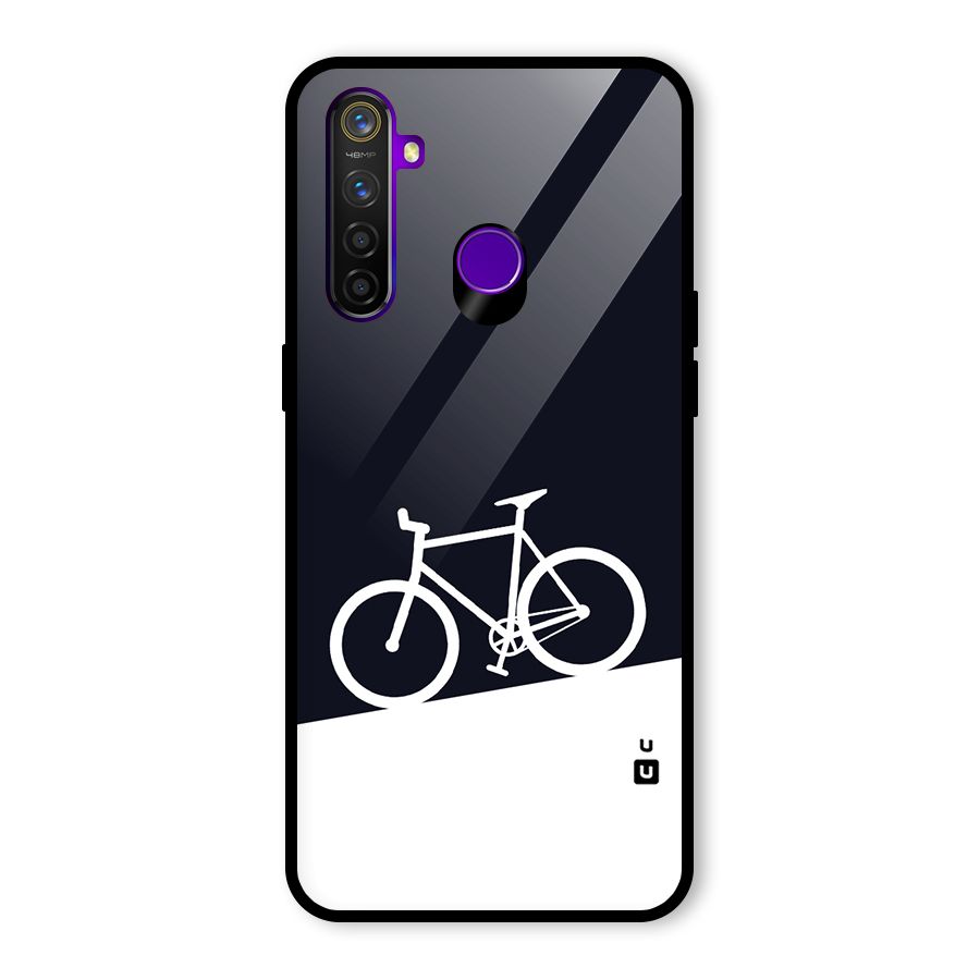 Bicycle Minimal Art Glass Back Case for Realme 5 Pro