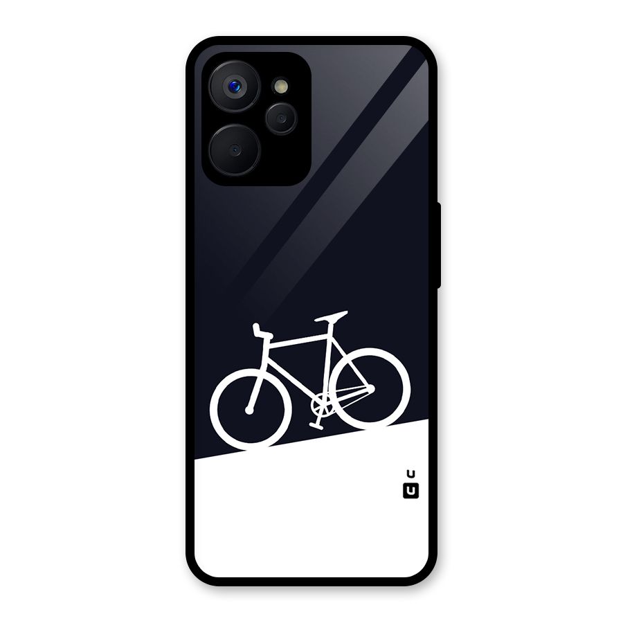 Bicycle Minimal Art Glass Back Case for Realme 9i 5G