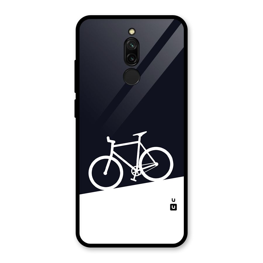Bicycle Minimal Art Glass Back Case for Redmi 8
