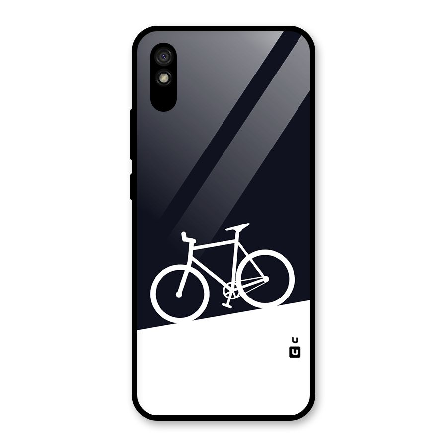 Bicycle Minimal Art Glass Back Case for Redmi 9A