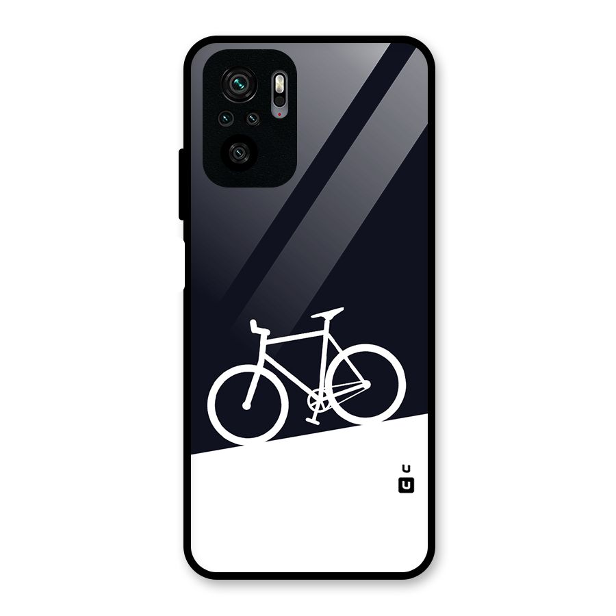 Bicycle Minimal Art Glass Back Case for Redmi Note 10S