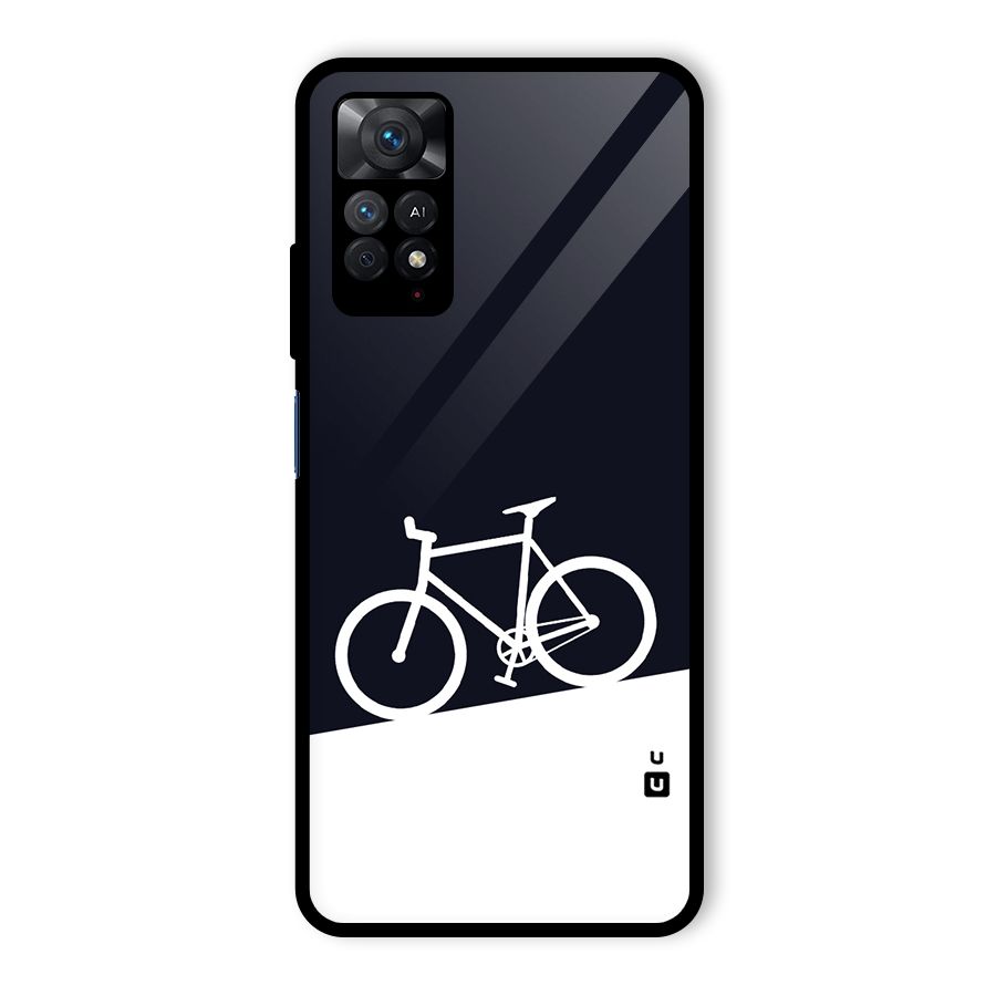 Bicycle Minimal Art Glass Back Case for Redmi Note 11 Pro