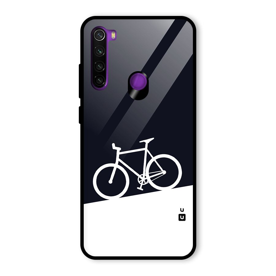 Bicycle Minimal Art Glass Back Case for Redmi Note 8