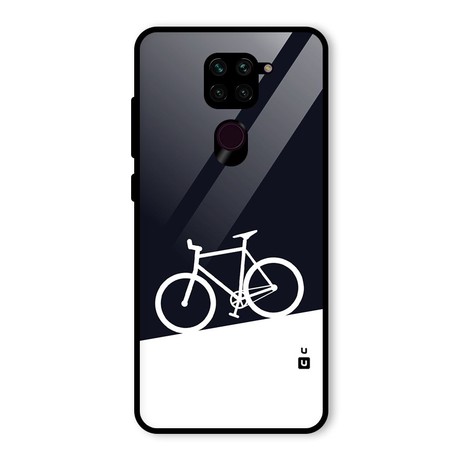Bicycle Minimal Art Glass Back Case for Redmi Note 9