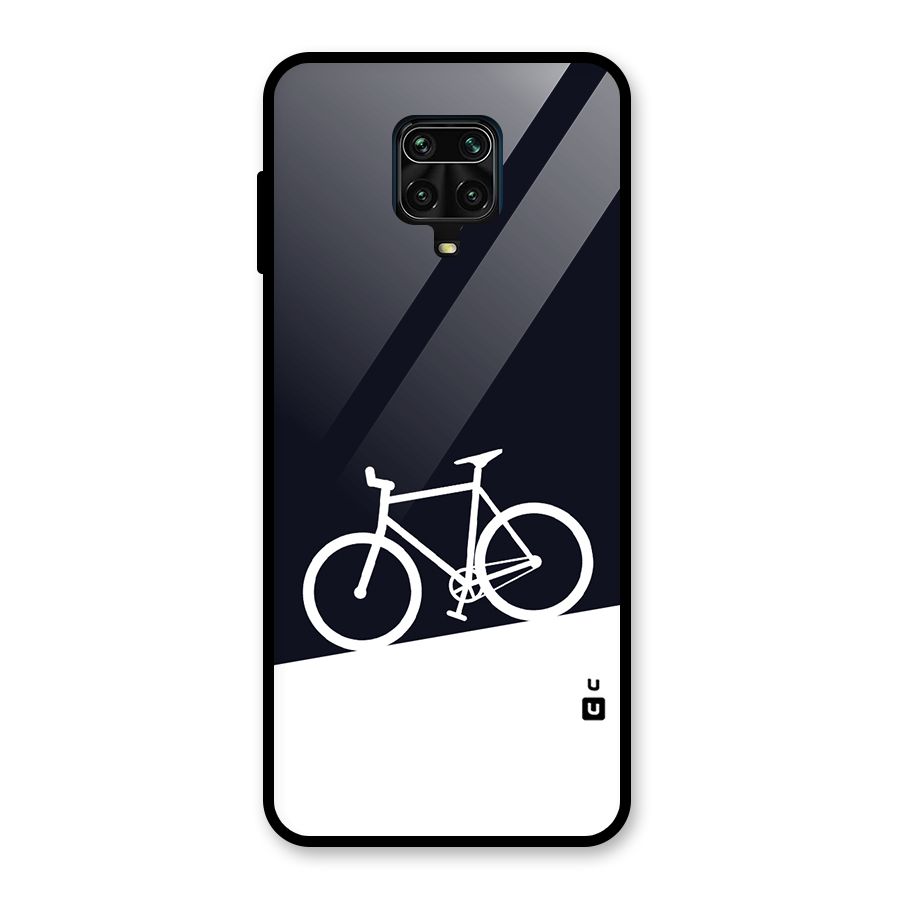 Bicycle Minimal Art Glass Back Case for Redmi Note 9 Pro