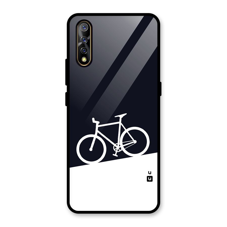 Bicycle Minimal Art Glass Back Case for Vivo S1