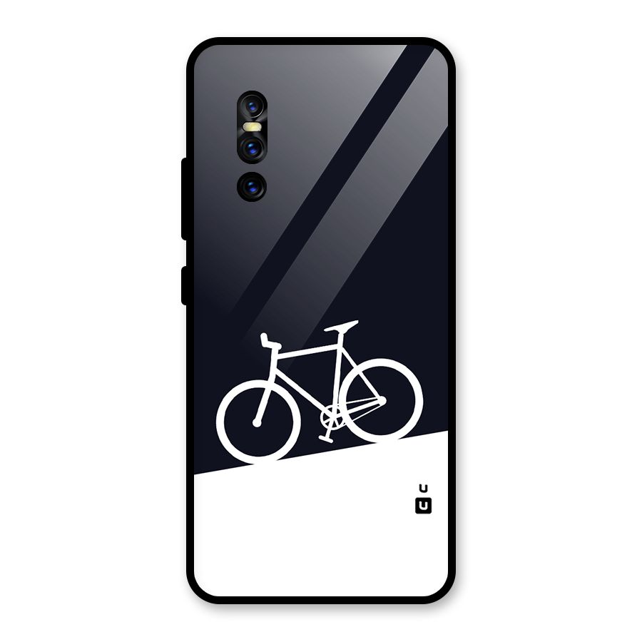 Bicycle Minimal Art Glass Back Case for Vivo V15 Pro