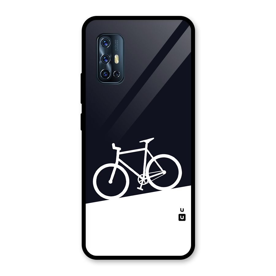 Bicycle Minimal Art Glass Back Case for Vivo V17