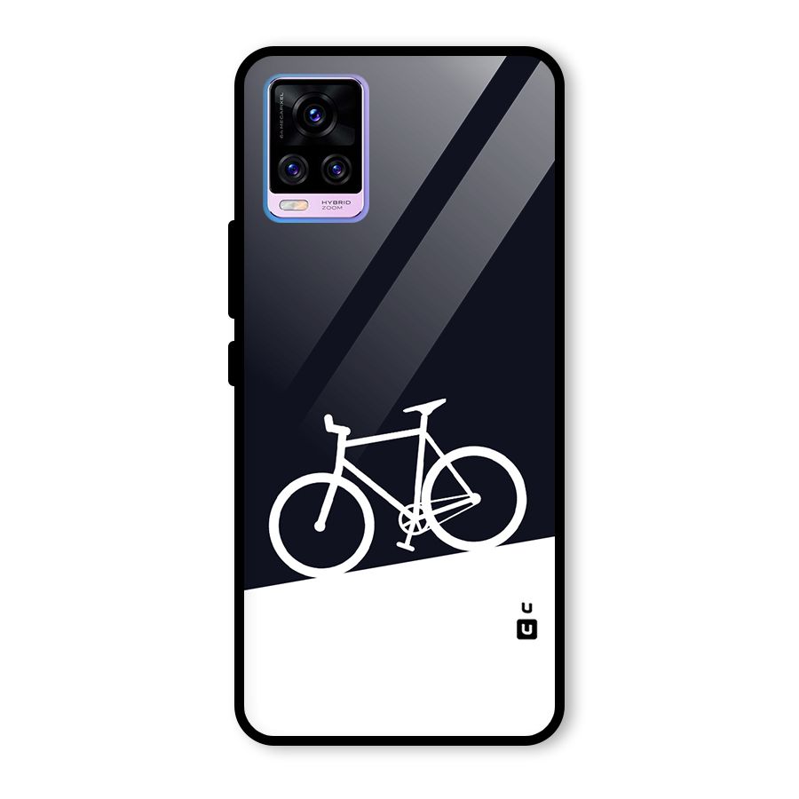 Bicycle Minimal Art Glass Back Case for Vivo V20 Pro