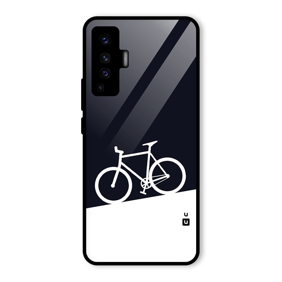 Bicycle Minimal Art Glass Back Case for Vivo X50