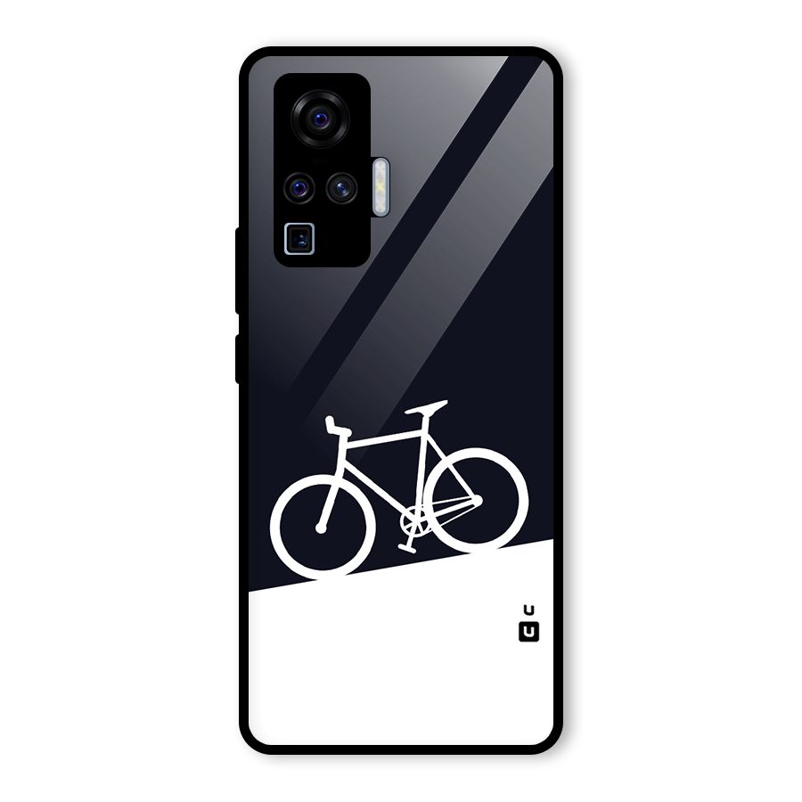 Bicycle Minimal Art Glass Back Case for Vivo X50 Pro