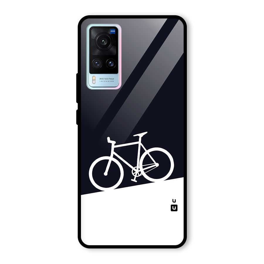 Bicycle Minimal Art Glass Back Case for Vivo X60