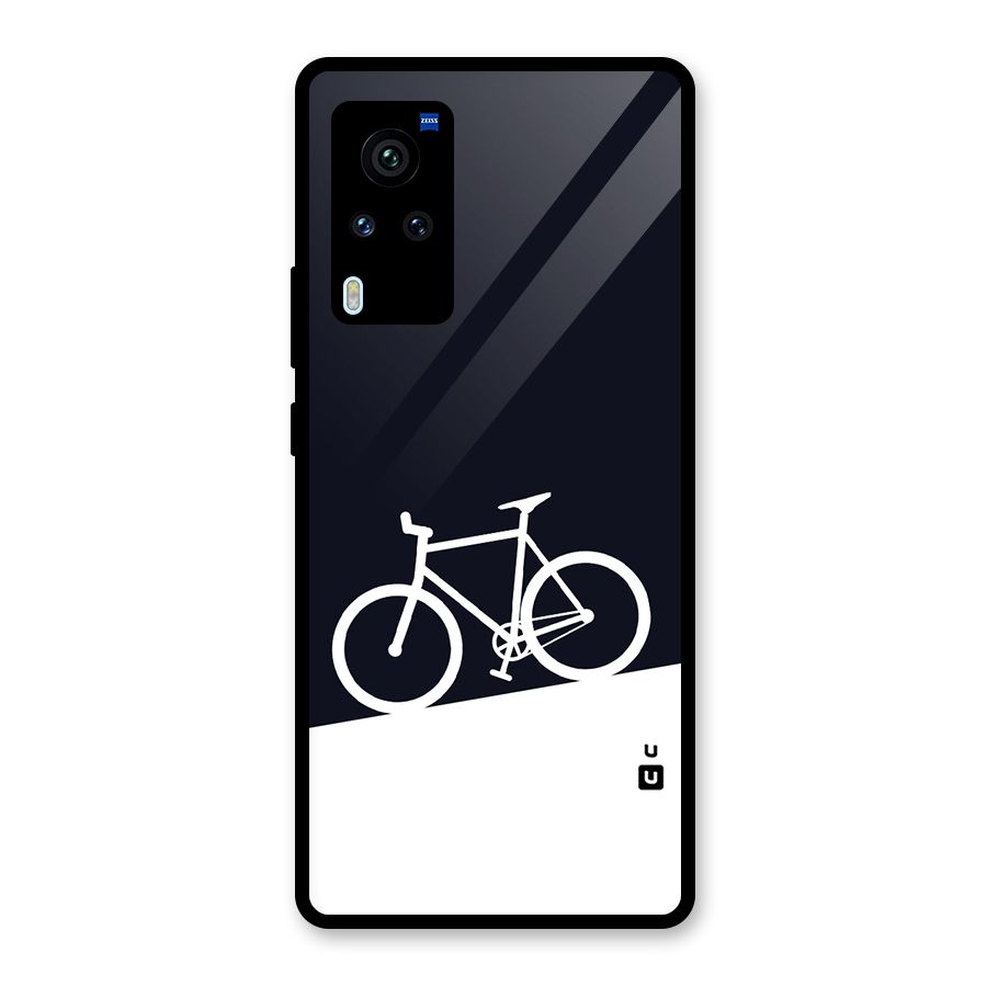 Bicycle Minimal Art Glass Back Case for Vivo X60 Pro