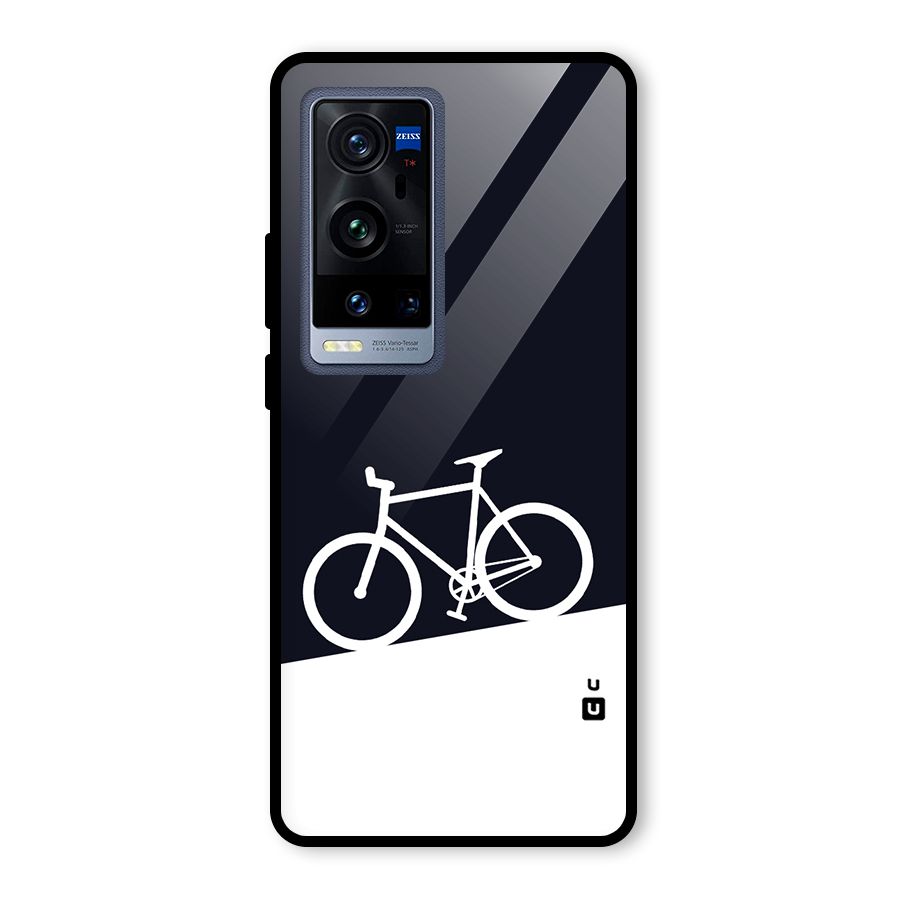 Bicycle Minimal Art Glass Back Case for Vivo X60 Pro Plus