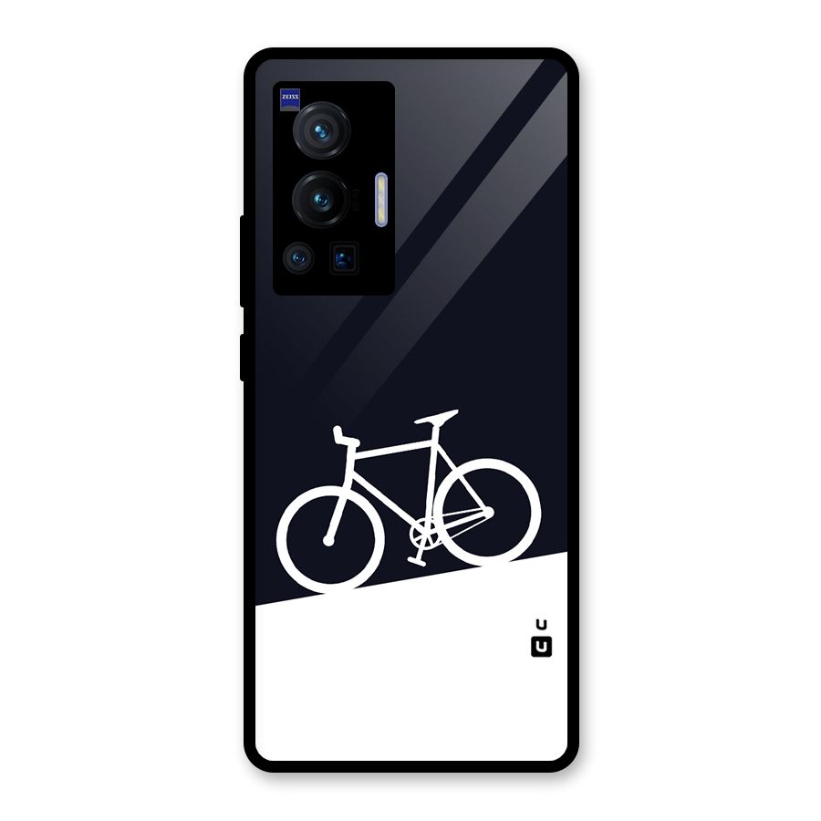 Bicycle Minimal Art Glass Back Case for Vivo X70 Pro