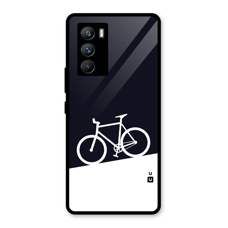 Bicycle Minimal Art Glass Back Case for Vivo iQOO 9 SE