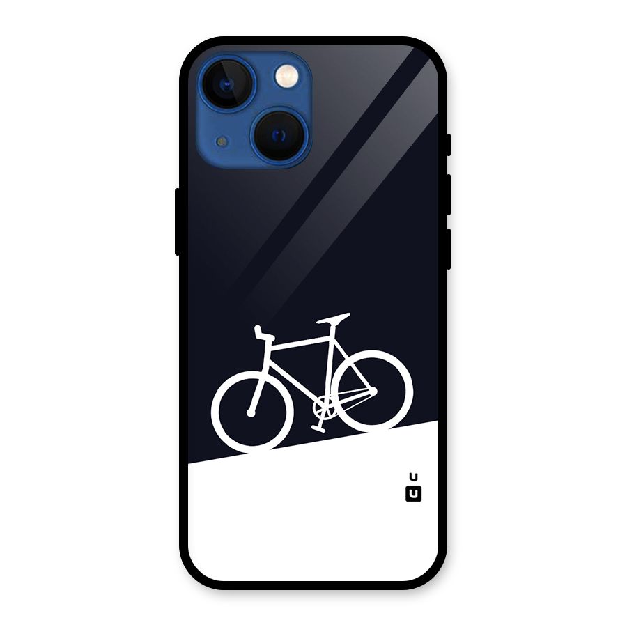 Bicycle Minimal Art Glass Back Case for iPhone 13 Mini