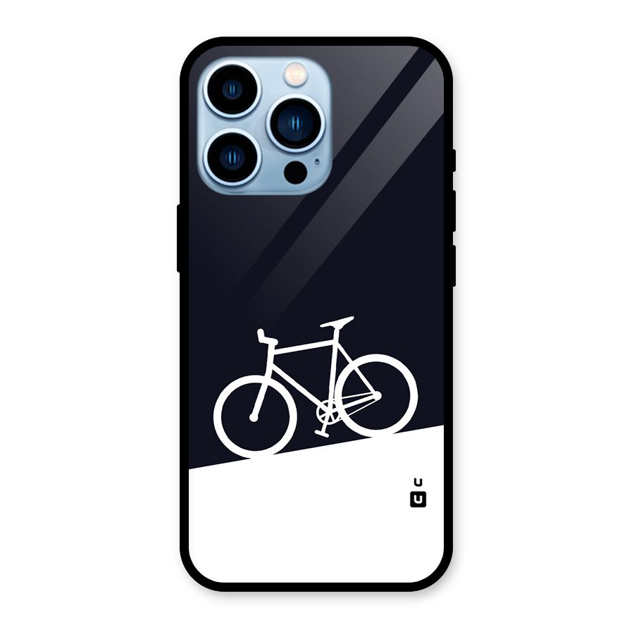 Bicycle Minimal Art Glass Back Case for iPhone 13 Pro