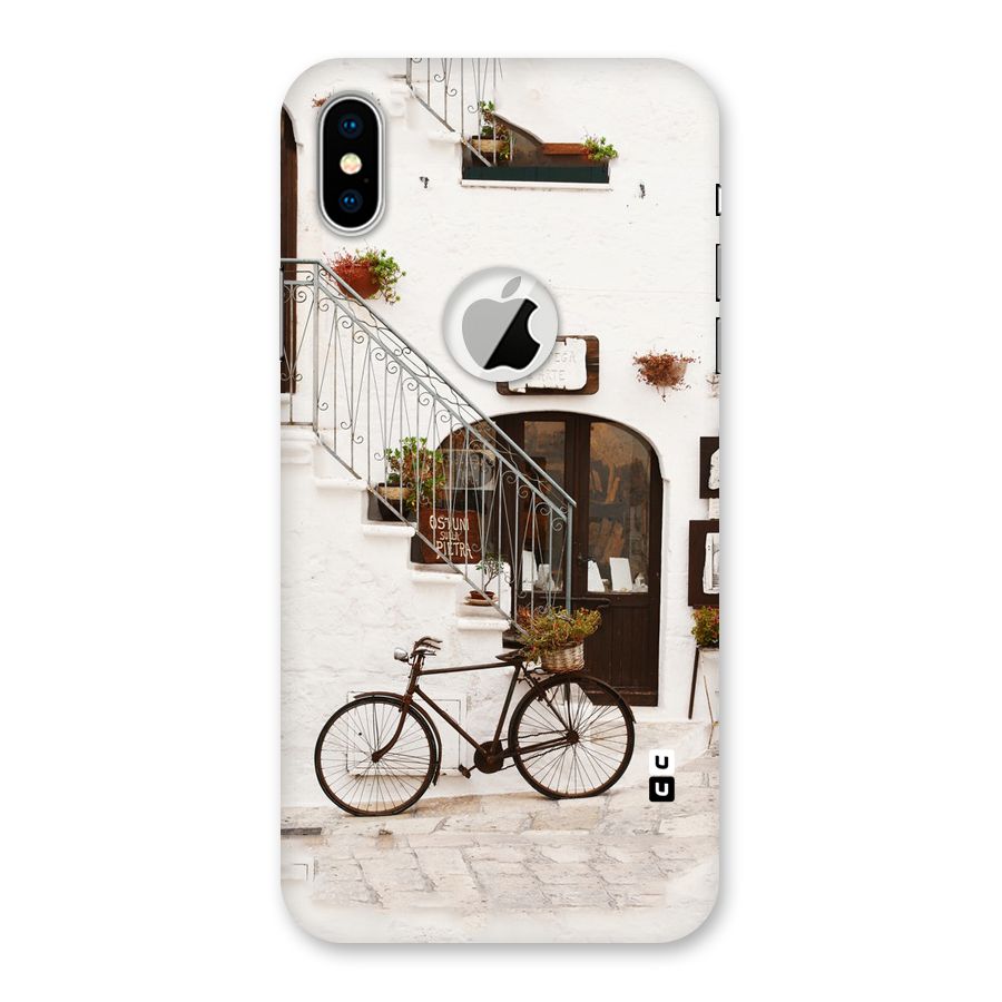 Bicycle Wall Back Case for iPhone X Logo Cut