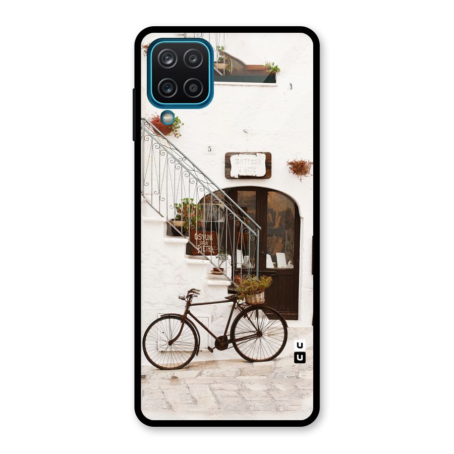 Bicycle Wall Glass Back Case for Galaxy A12