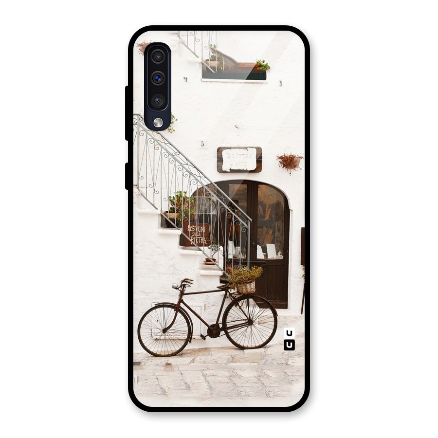 Bicycle Wall Glass Back Case for Galaxy A30s
