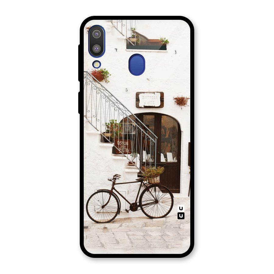 Bicycle Wall Glass Back Case for Galaxy M20