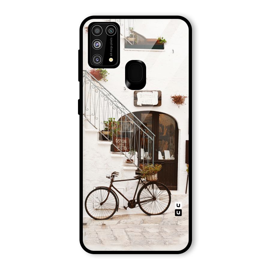 Bicycle Wall Glass Back Case for Galaxy M31