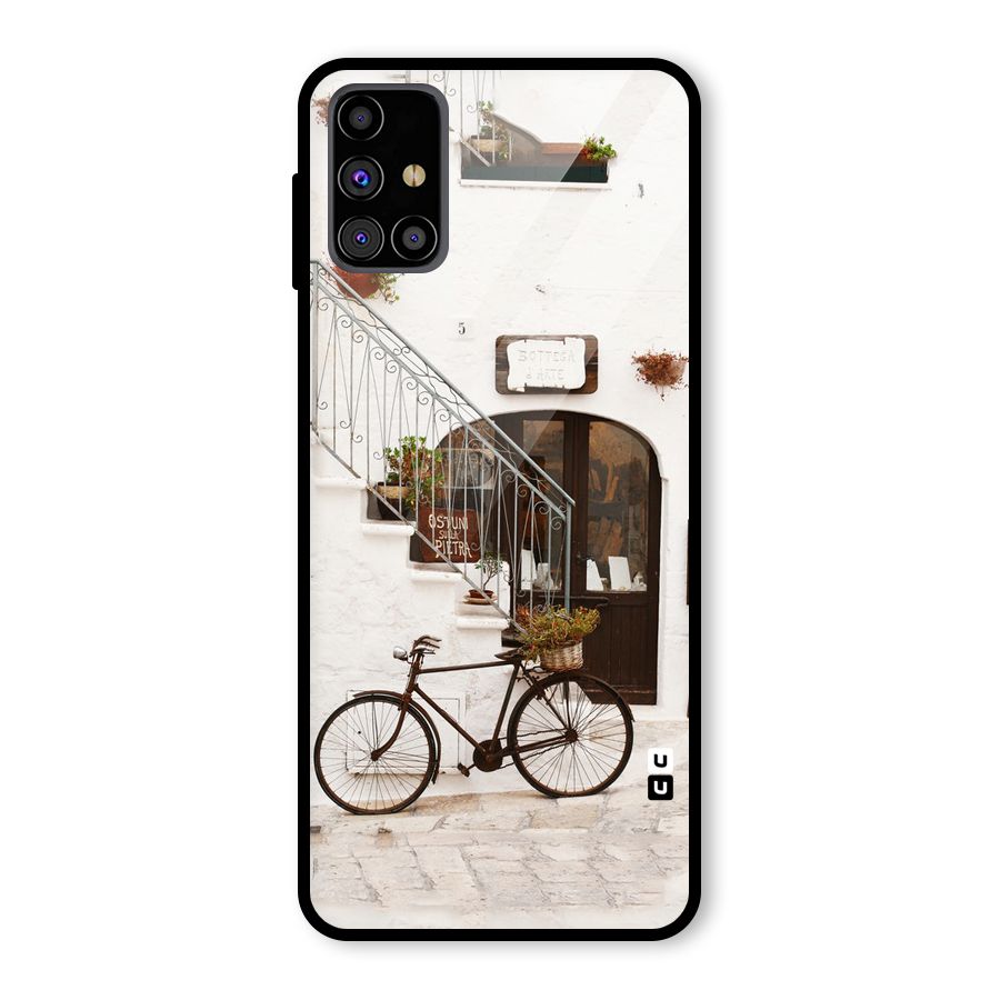Bicycle Wall Glass Back Case for Galaxy M31s