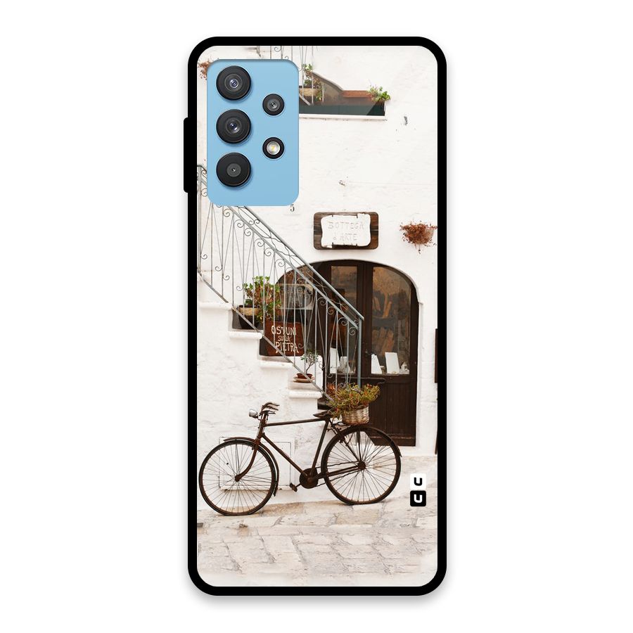 Bicycle Wall Glass Back Case for Galaxy M32 5G