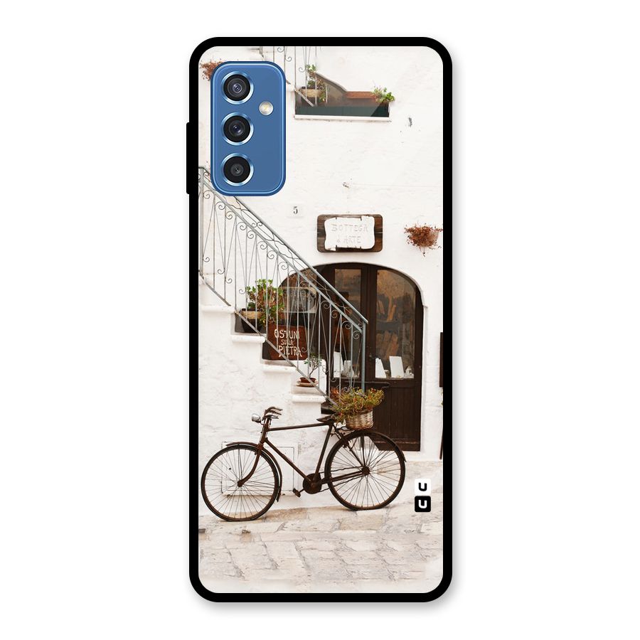 Bicycle Wall Glass Back Case for Galaxy M52 5G