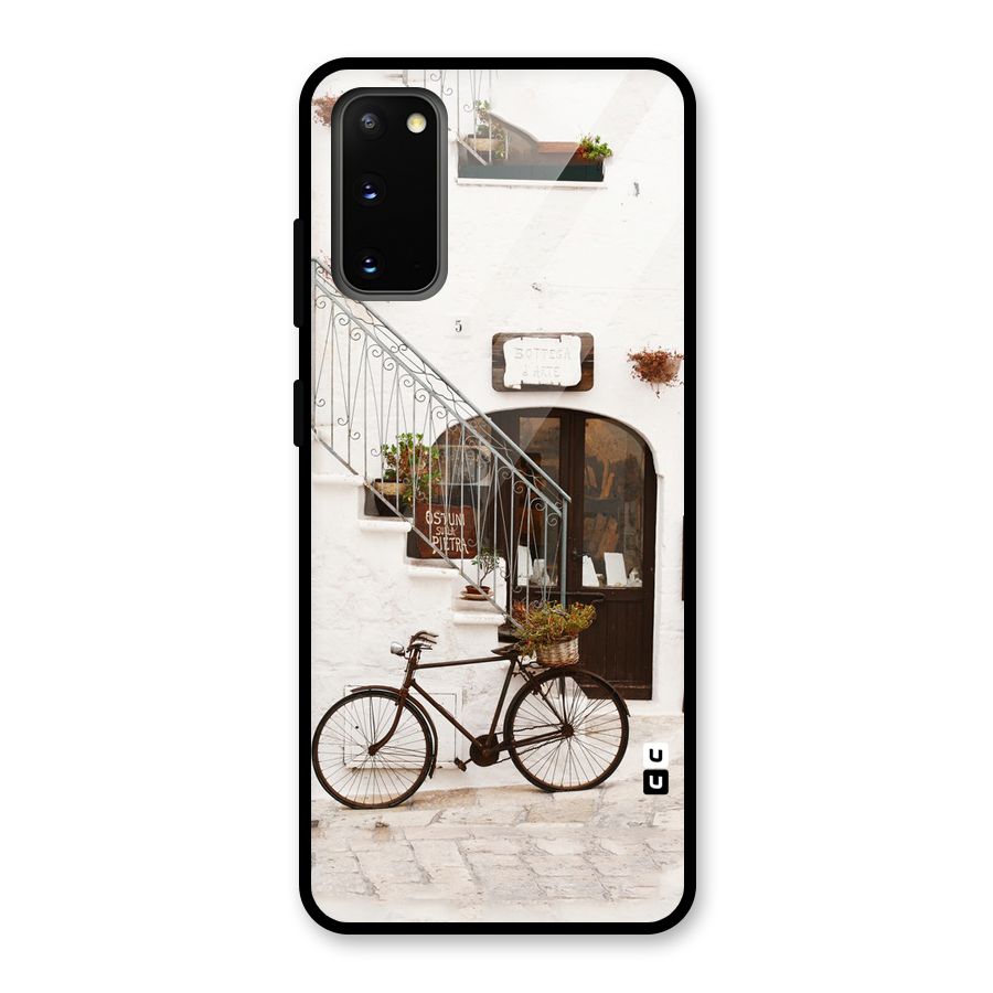 Bicycle Wall Glass Back Case for Galaxy S20