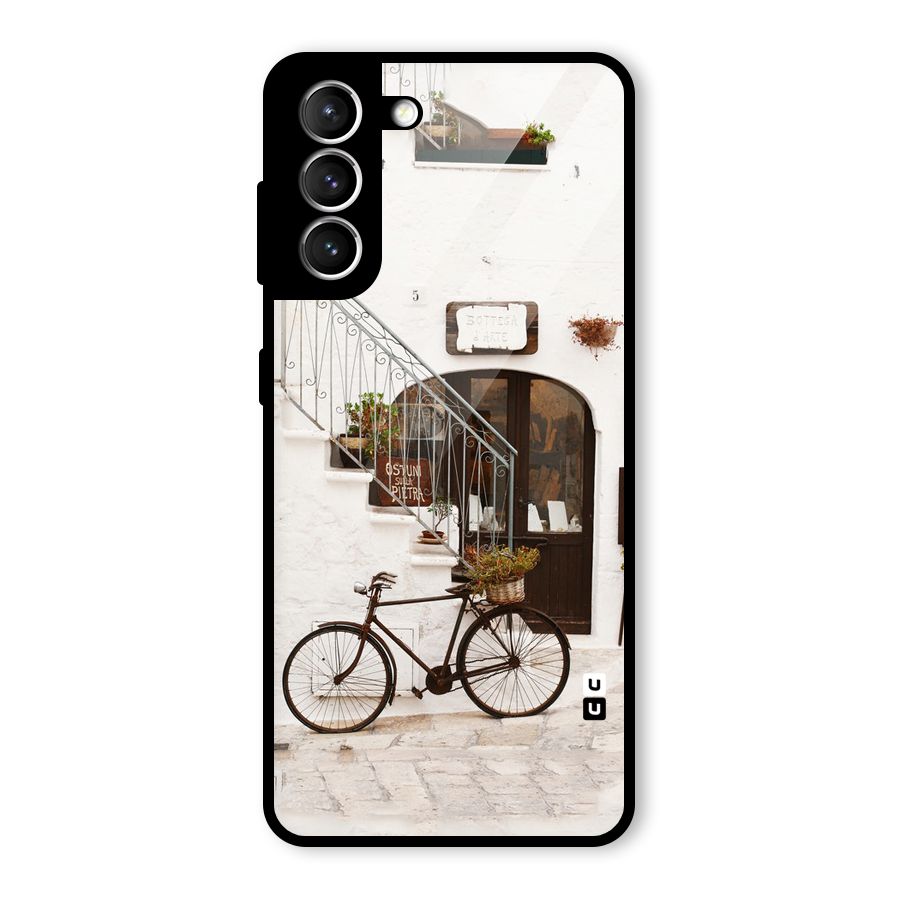 Bicycle Wall Glass Back Case for Galaxy S21 5G