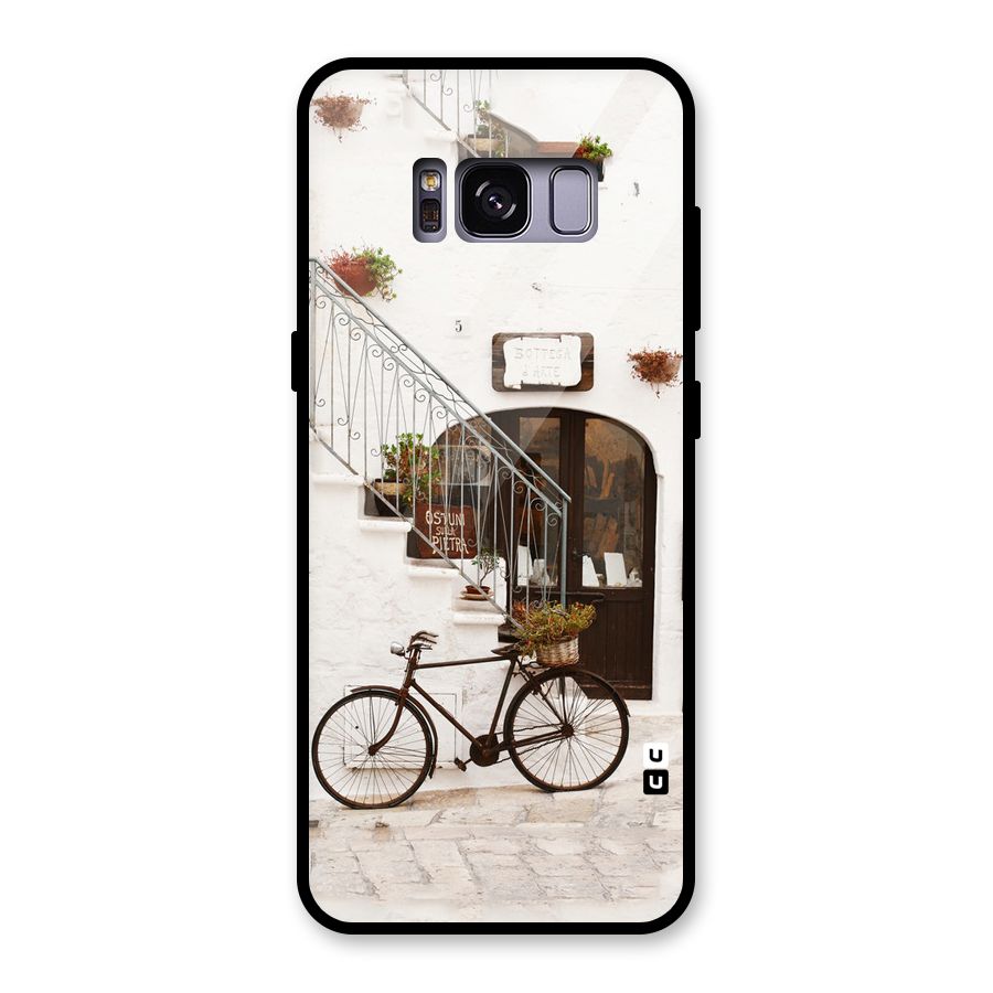 Bicycle Wall Glass Back Case for Galaxy S8