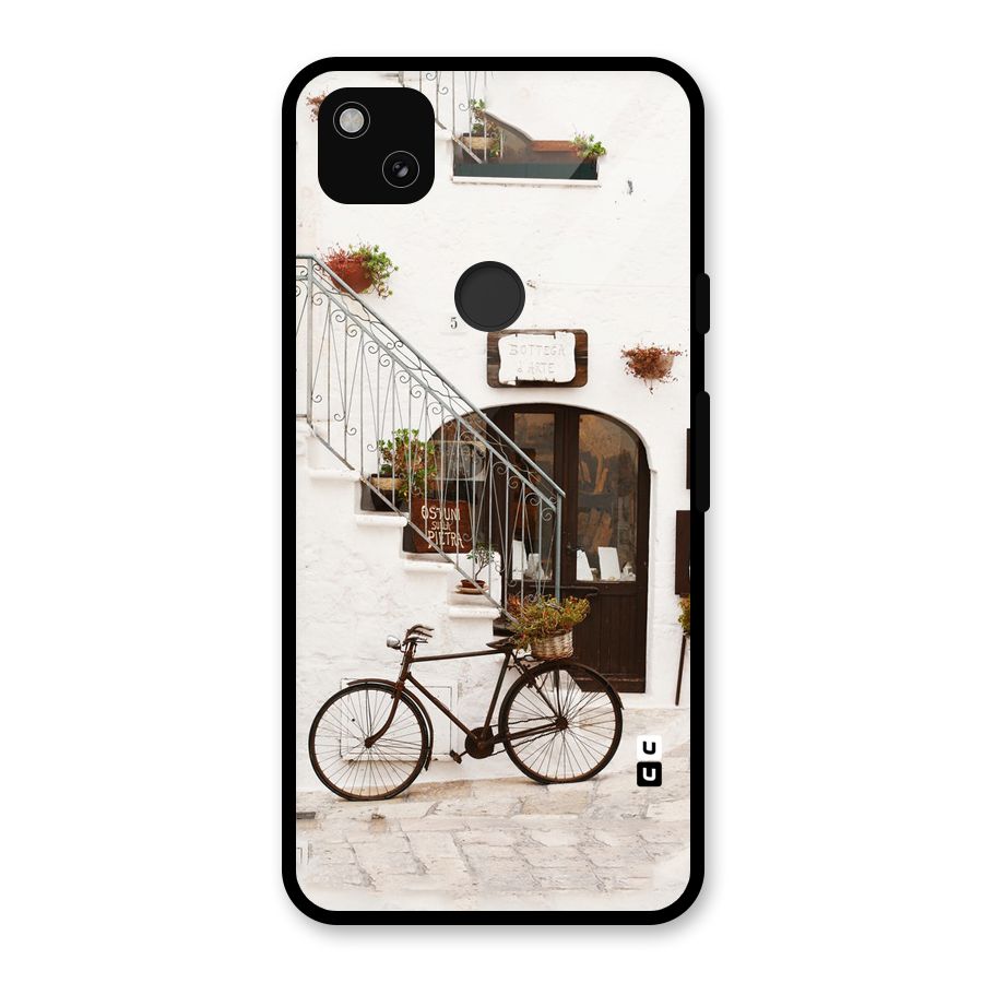 Bicycle Wall Glass Back Case for Google Pixel 4a