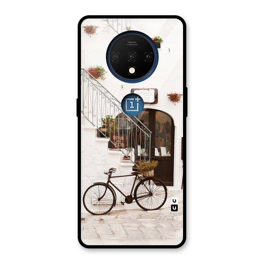 Bicycle Wall Glass Back Case for OnePlus 7T