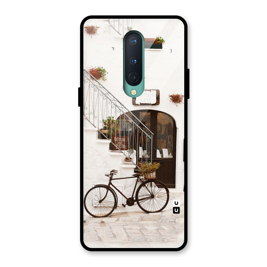Bicycle Wall Glass Back Case for OnePlus 8