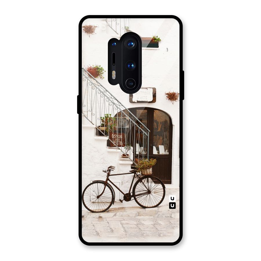 Bicycle Wall Glass Back Case for OnePlus 8 Pro
