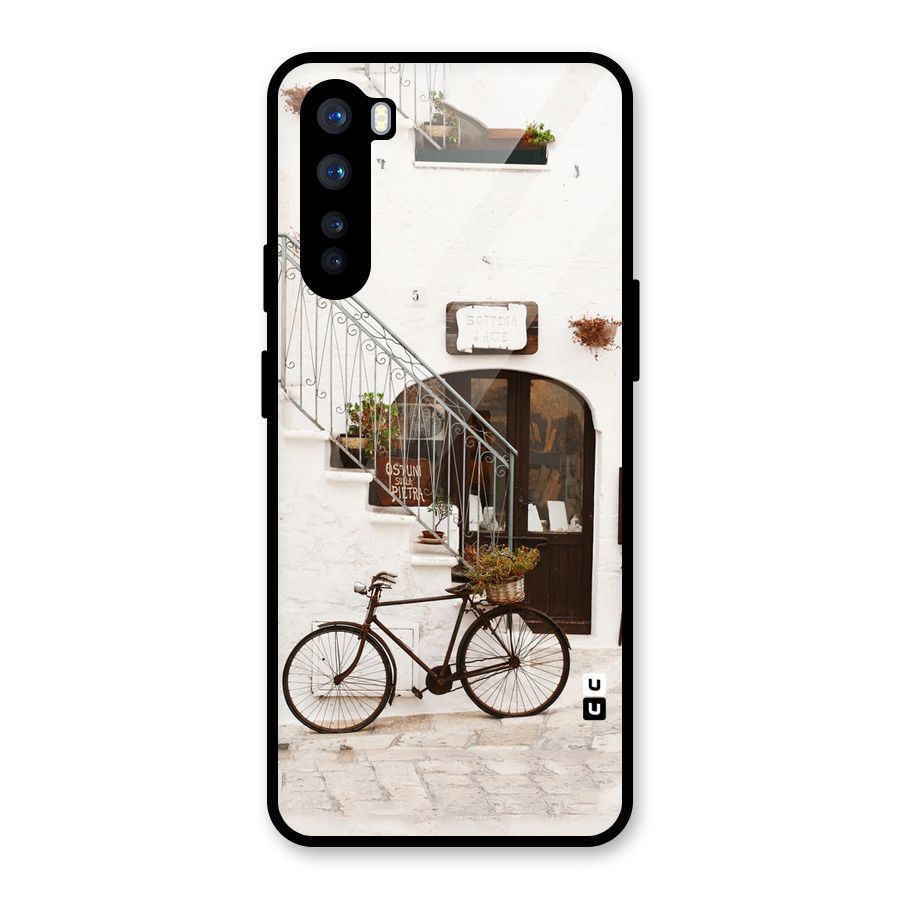 Bicycle Wall Glass Back Case for OnePlus Nord