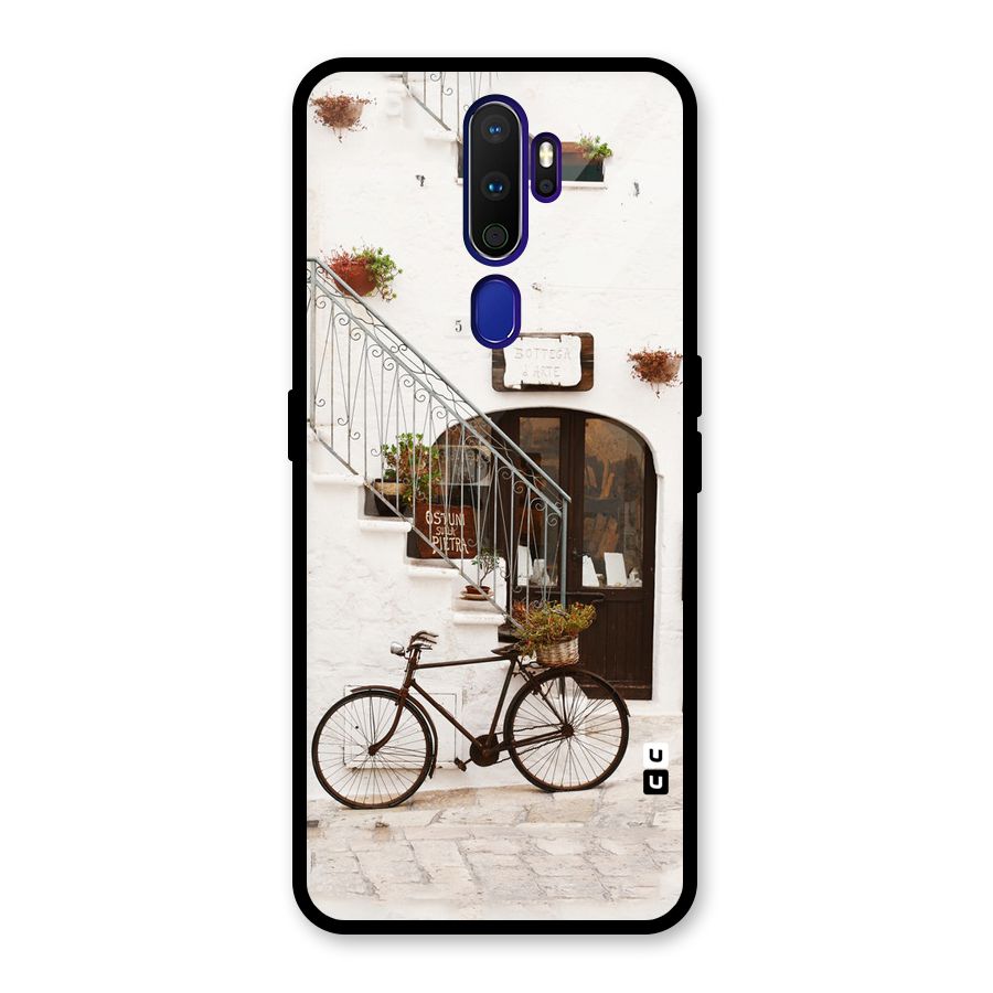 Bicycle Wall Glass Back Case for Oppo A9 (2020)