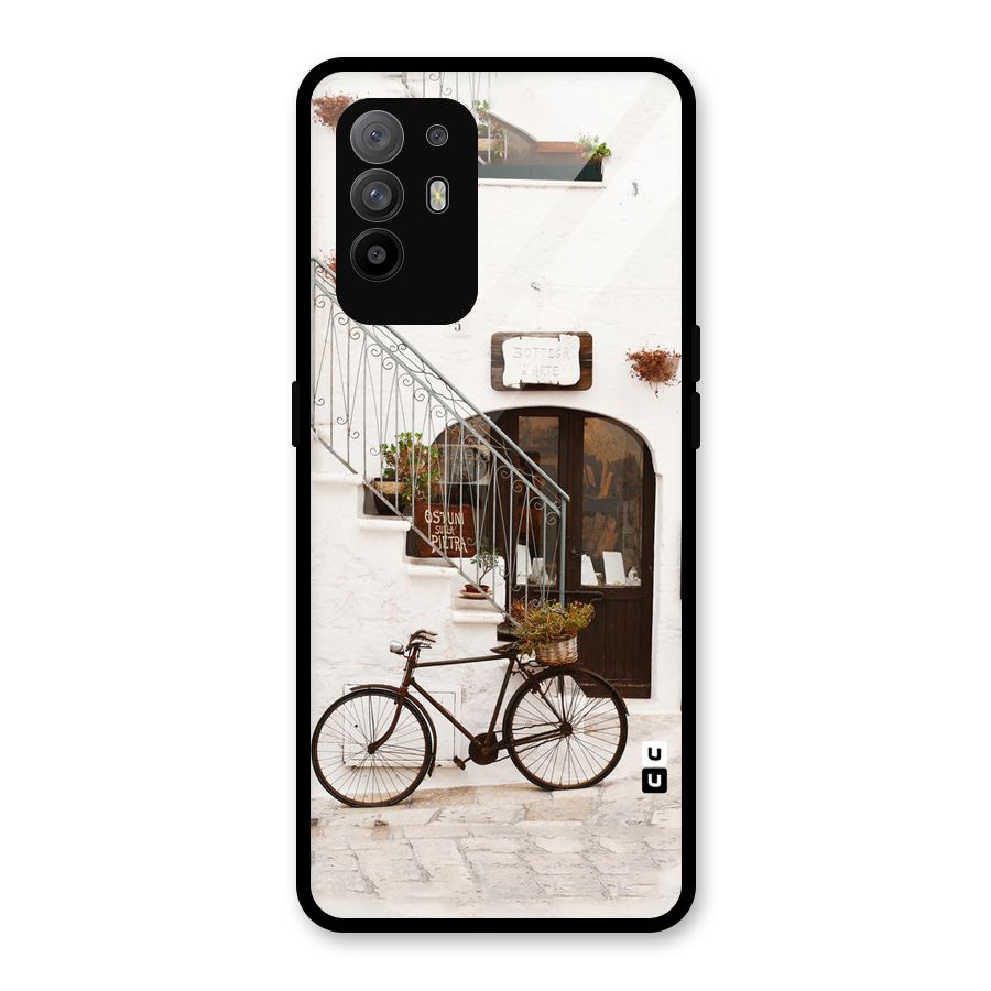 Bicycle Wall Glass Back Case for Oppo F19 Pro Plus 5G