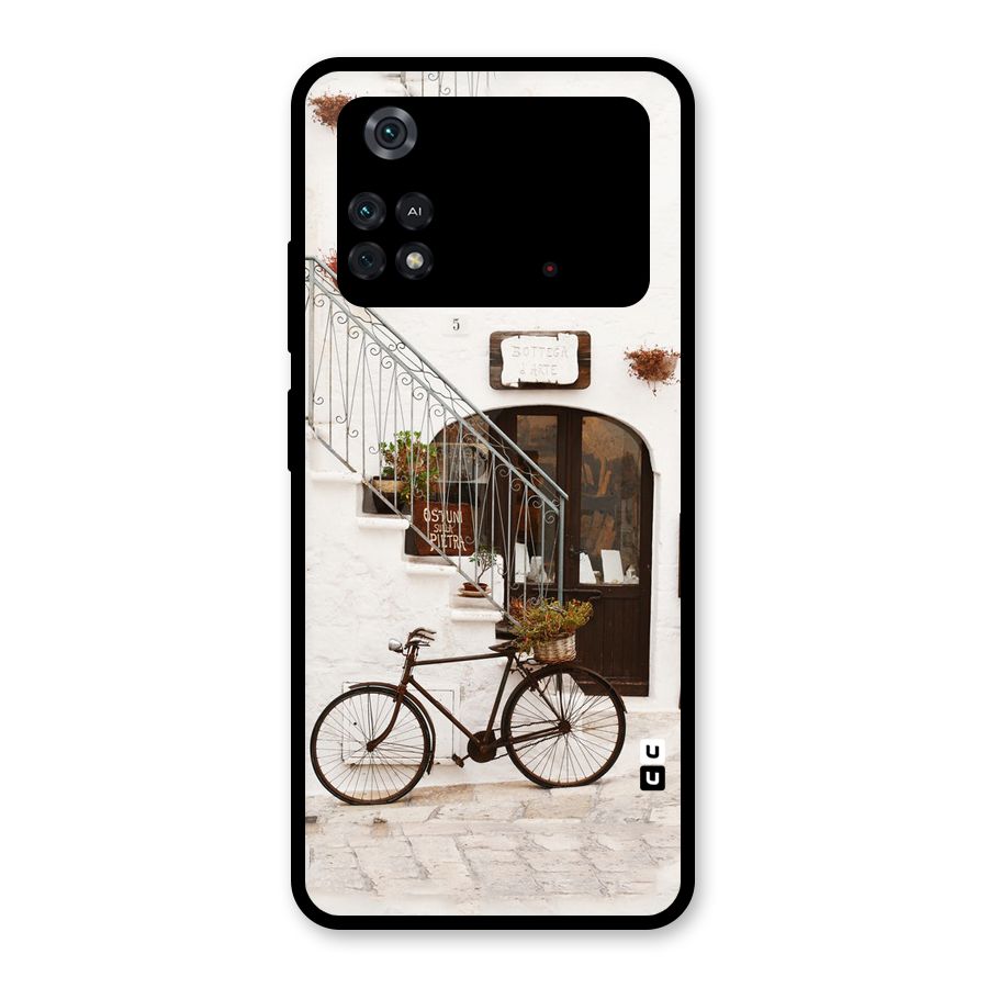Bicycle Wall Glass Back Case for Poco M4 Pro 4G