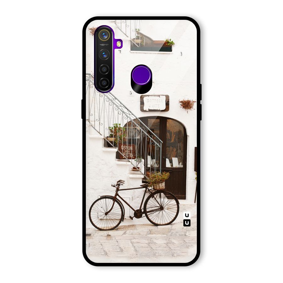 Bicycle Wall Glass Back Case for Realme 5 Pro