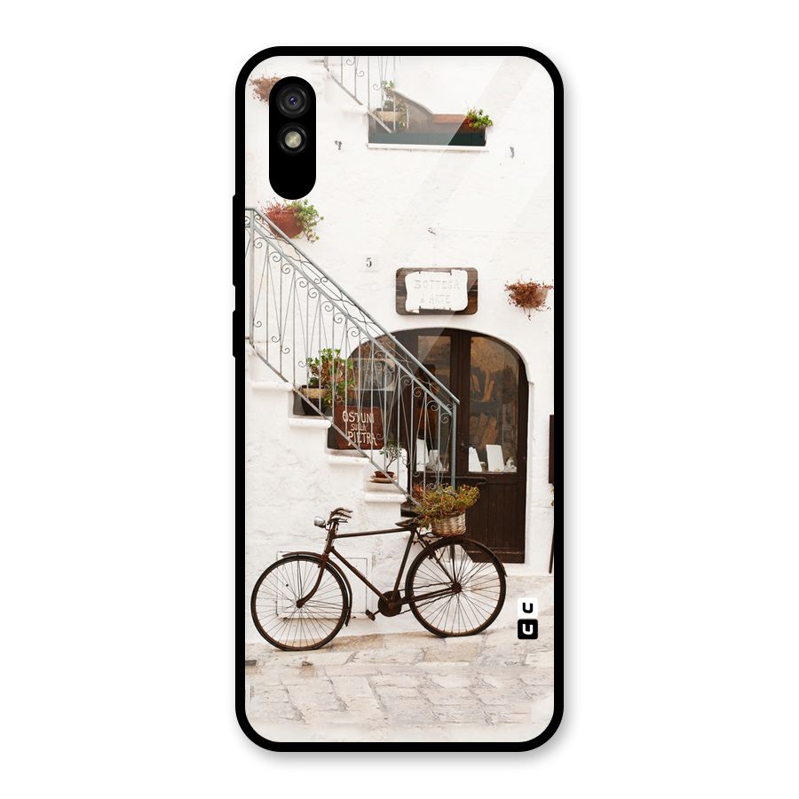 Bicycle Wall Glass Back Case for Redmi 9A